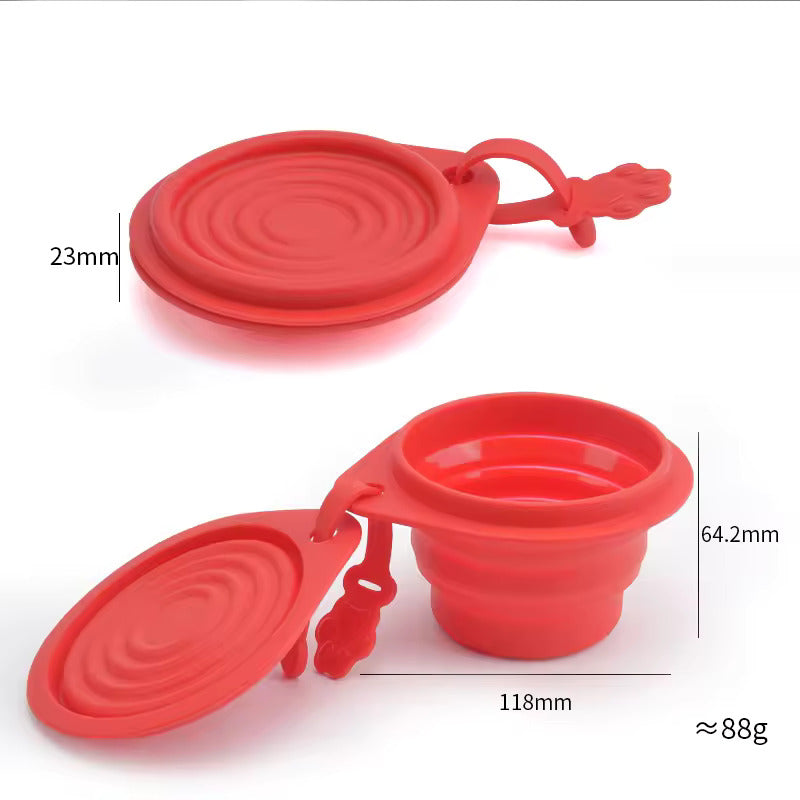 Bol pliabil din silicon pentru câini și pisici