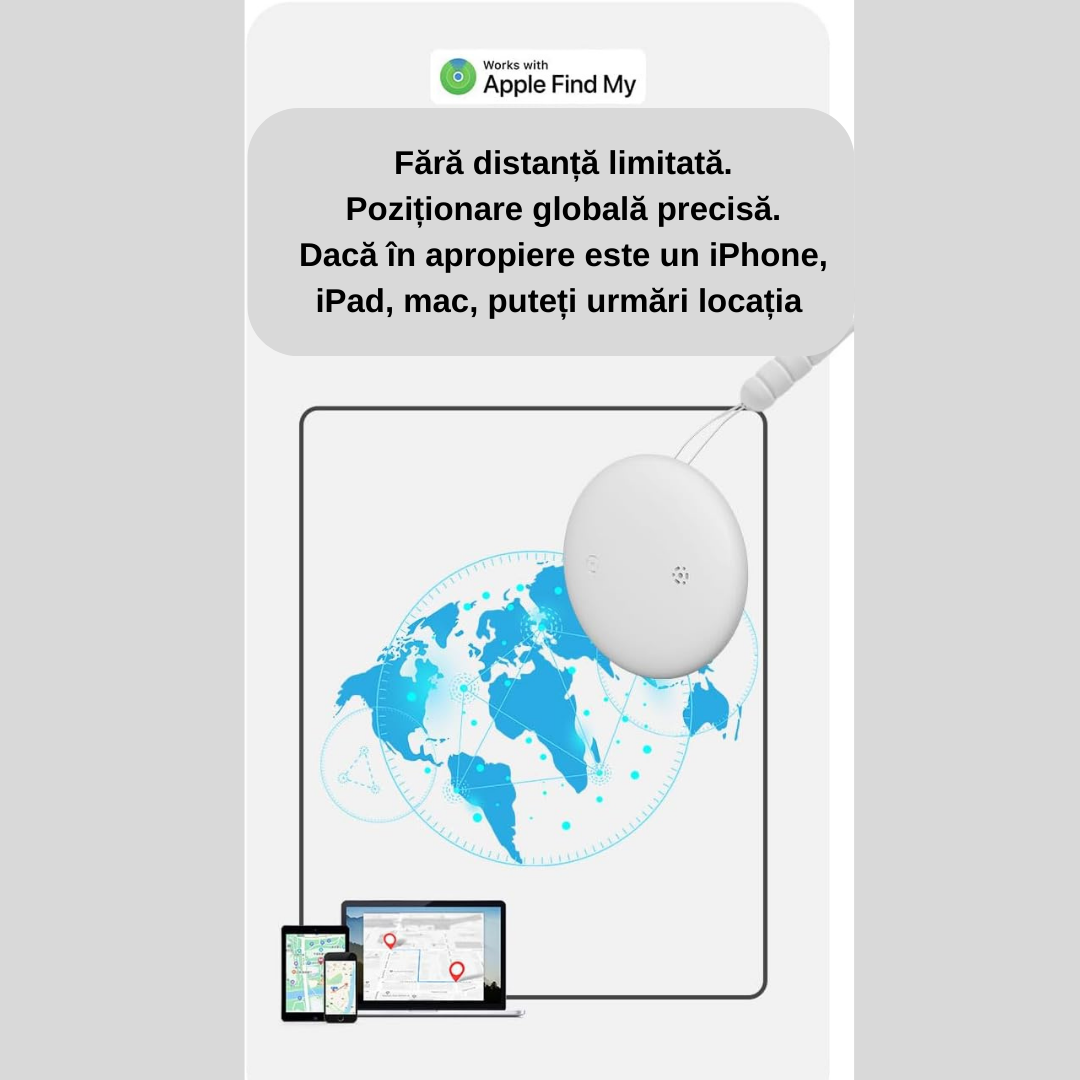 Dispozitiv tip GPS de urmărire căței și pisici
