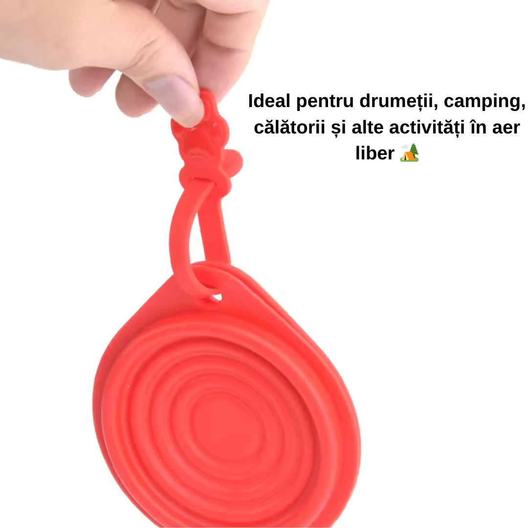 Bol pliabil din silicon pentru câini și pisici