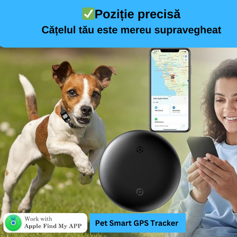 Dispozitiv tip GPS de urmărire căței și pisici