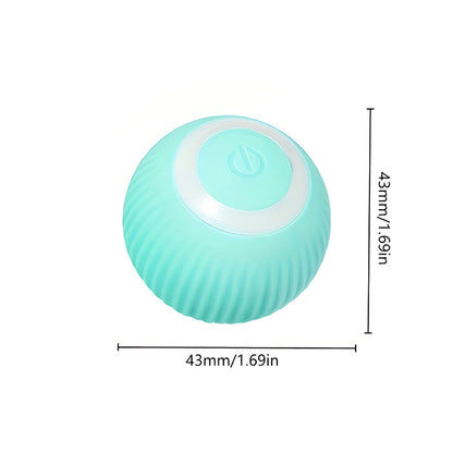 Jucărie inteligentă pentru câini și pisici - Minge interactivă automată rulantă cu LED-uri