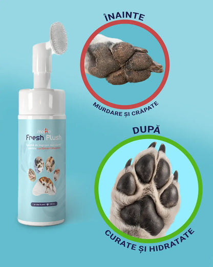 Spumă de curățare lăbuțe pentru căței și pisici