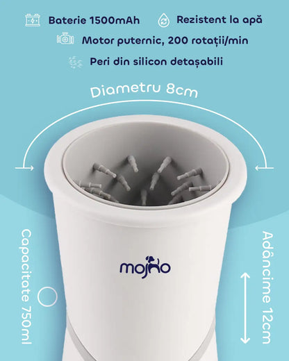 Curățător automat de lăbuțe cu peri moi din silicon Mojho Spin Buddy