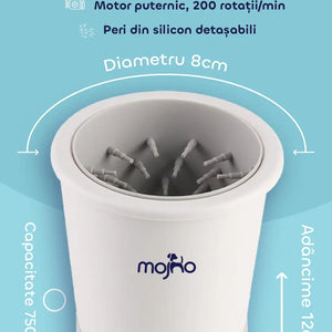 Curățător automat de lăbuțe cu peri moi din silicon Mojho Spin Buddy