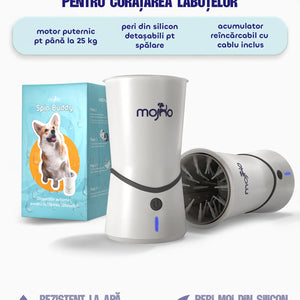 Curățător automat de lăbuțe cu peri moi din silicon Mojho Spin Buddy