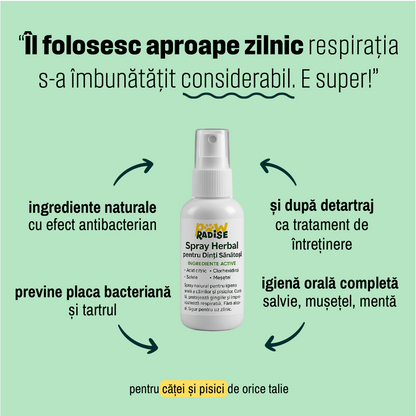 Spray Herbal pentru dinti sanatosi si respiratie fresh