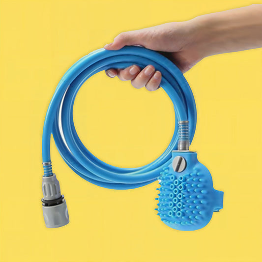 Aquapaw - Perie duș căței cu furtun silicon tip extensie robinet