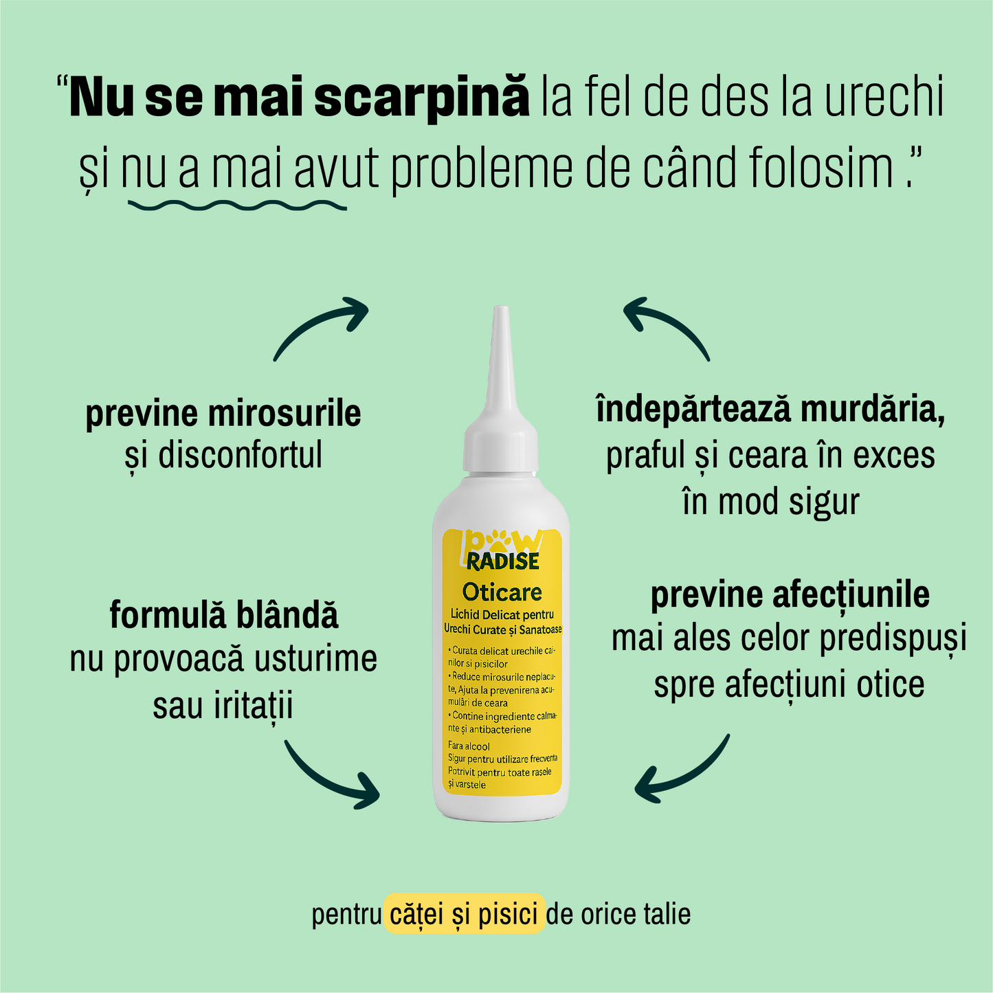 OtiCare – Lichid delicat pentru urechi curate si sanatoase 75 ml